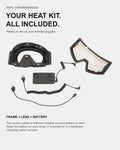 Heat kit: frame, lens, battery, two power cables and charging cable | all-groups