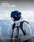UNREAL FIELD OF VIEW. A wide field of view. Made for skiing and snowboarding.